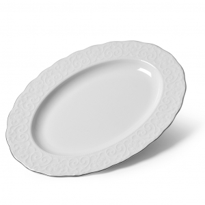 Блюдо фарфоровое овальное для сервировки 28 см Madrid