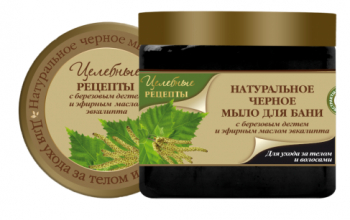 Мыло для бани Целебные рецепты черное Фалькон-торг, 500 мл