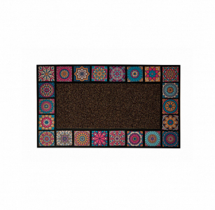 Коврик придверный MOSAIC QUADRO фиолетовый 76x45см