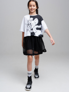 Комплект для девочки: футболка, юбка-шорты