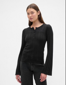 Pointelle Henley Top