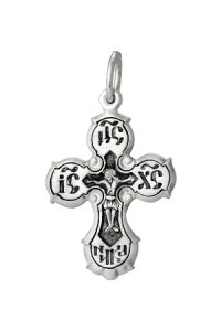 Крест из серебра литье частичное чернение