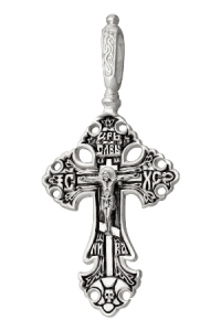Крест из серебра литье частичное чернение