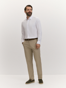 Рубашка slim из хлопковой ткани oxford