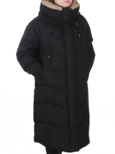 8867 BLACK Пальто зимнее женское (200 гр. холлофайбер)