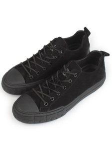 03-N72699-1 BLACK Полуботинки спортивные мужские (натуральная замша)