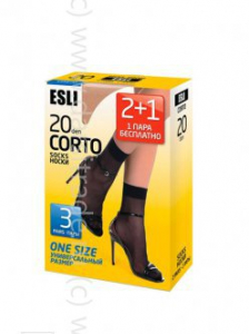 Носки женские Corto new 20 Esli Conte [3 пары] Дроп п/а