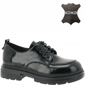 KPA004-010 черн Туфли закрытые для девочек (32-37)/10