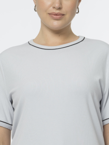 Футболка с кантом из вискозной рибаны