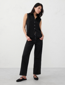 Silky Collared Top