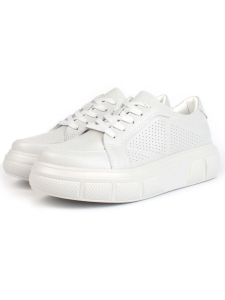 05-PDE35-3 GRAY Кроссовки женские (натуральная кожа)