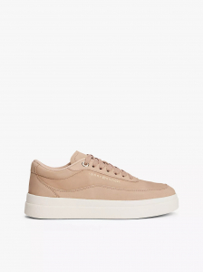Nubuck Leather Platform Court Sneaker