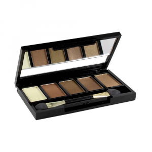 Тени для век пятицветные Iridescent CHARME коричневый 5 кофейная серия матовые
