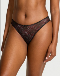 Shimmer Mesh Thong Panty