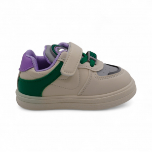 Кроссовки 4263 бежево зеленые