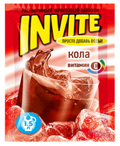 Растворимый напиток Invite Кола 9 грамм