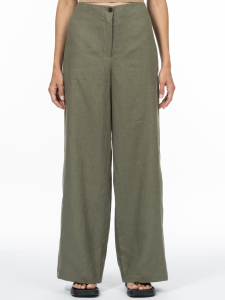 Прямые свободные брюки изо льна