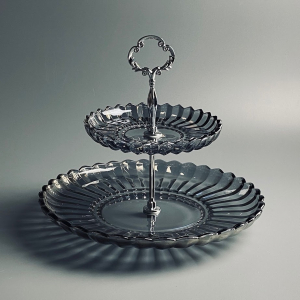 200-173 Двухъярусная этажерка в под.уп.(х8)Стекло