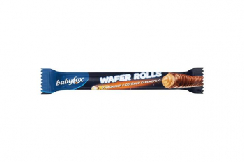 «BabyFox», конфеты Wafer Rolls с начинкой с солёной карамелью (коробка 1,5 кг)
