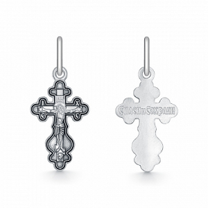 024.55 крест из серебра частично черненый штампованный