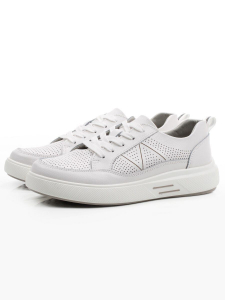03-C926-9A WHITE Полуботинки спортивные летние женские (натуральная кожа)