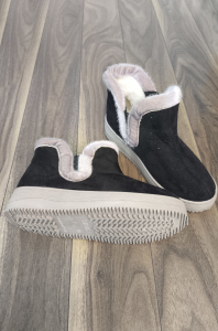 Ботинки женские, на резинке (черный)