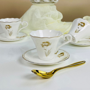 145-656 Кофейный набор 12пр. КАМИЛЛА в под.уп.(х10)Костяной фарфор