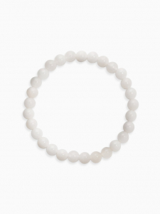 Браслет «Кварц белый», шар №6, белый