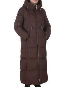729-41 BROWN Пальто зимнее женское (200 гр. холлофайбер)