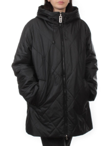 25051 BLACK Куртка демисезонная женская (100 гр. холлофайбер)