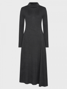 Трикотажное платье с асимметричной вставкой