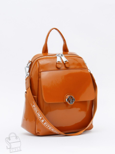 Рюкзак женский кожаный 21023-8 brown Polina&Eiterou