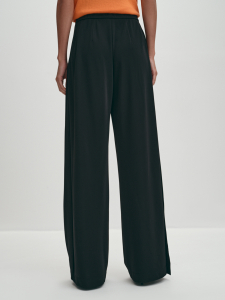 Трикотажные брюки палаццо с разрезами