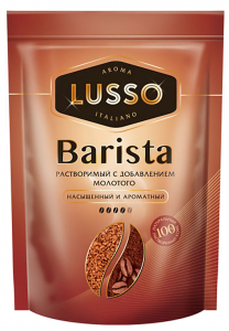 «LUSSO», кофе Barista, молотый в растворимом, 40г