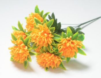 Искусственные цветы, Ветка в букете хризантема кудрявая 7 голов (1010237)