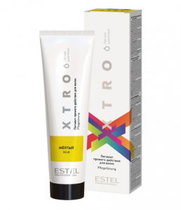 Пигмент прямого действия для волос XTRO WHITE Желтый, 100 мл