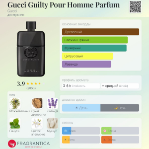 GUCCI GUILTY POUR HOMME PARFUM (m) 5ml parfume mini