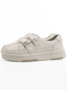 03-C138-2A LT. BEIGE Полуботинки спортивные женские (натуральная кожа)
