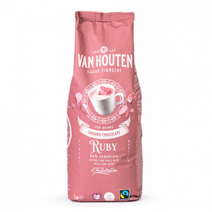 Шоколадный напиток Van Houten Ground Ruby Chocolate Drink Powder (VM-54621-V17), 1 кг