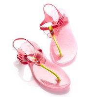 Сандалии Zhoelala Butterfly (розовый с глиттером+зеленый+красный) / Zhoelala Butterfly pink glitter+green-red)
