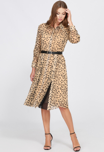 Платье Bazalini 4800 бежевый горох