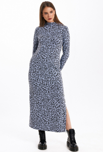 Платье KaVari 1057.1 голубой леопард