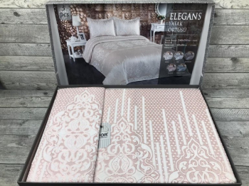 Покрывало EFOR с наволочками Elegans (240*260) пудровый