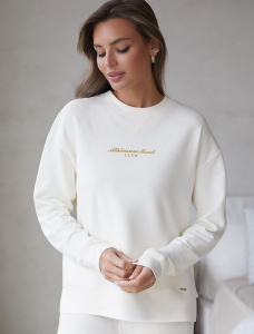 Свитшот из эластичного футера двухнитки с принтом