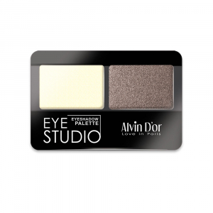 Тени для век двойные EYE STUDIO Alvin D`or многоцветный 05 Молочный,светлый графит