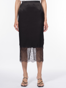 Юбка из вискозы с кружевной отделкой
