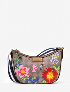 FLORAL DIAMOND CROSSBODY BAG