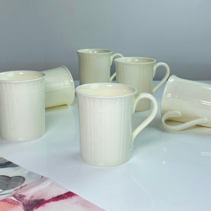 225-065 Набор из 6 кружек 320мл  СЕРЕНА в под.уп.(х8)Костяной фарфор