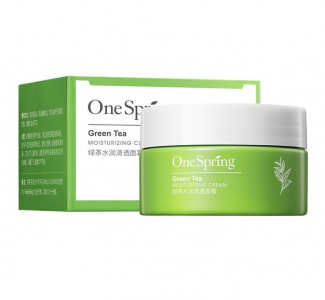 Крем для лица с зеленым чаем One Spring Green Tea Moisturizing Cream, 50 гр.