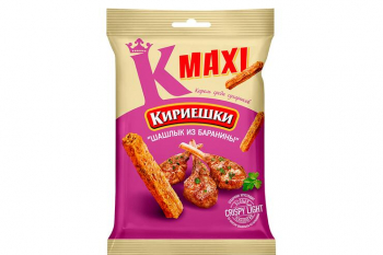 «Кириешки Maxi», сухарики со вкусом «Шашлык из баранины», 60 г